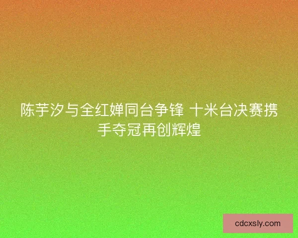 陈芋汐与全红婵同台争锋 十米台决赛携手夺冠再创辉煌